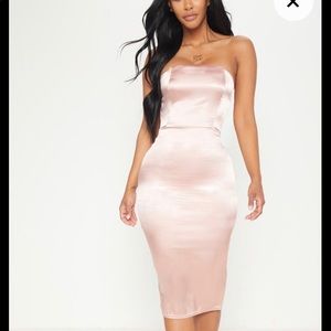 PLT Satin midi dress NWT